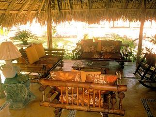 Palapa lounge area